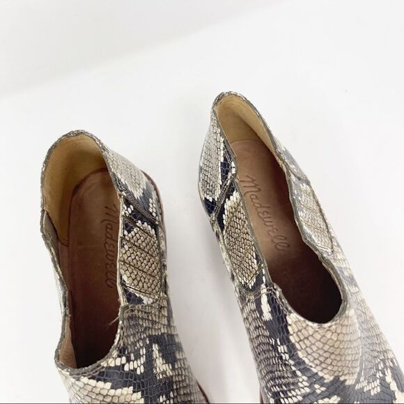 Madewell Snake Booties Almond Toe Size 7 - Picture 5 of 7